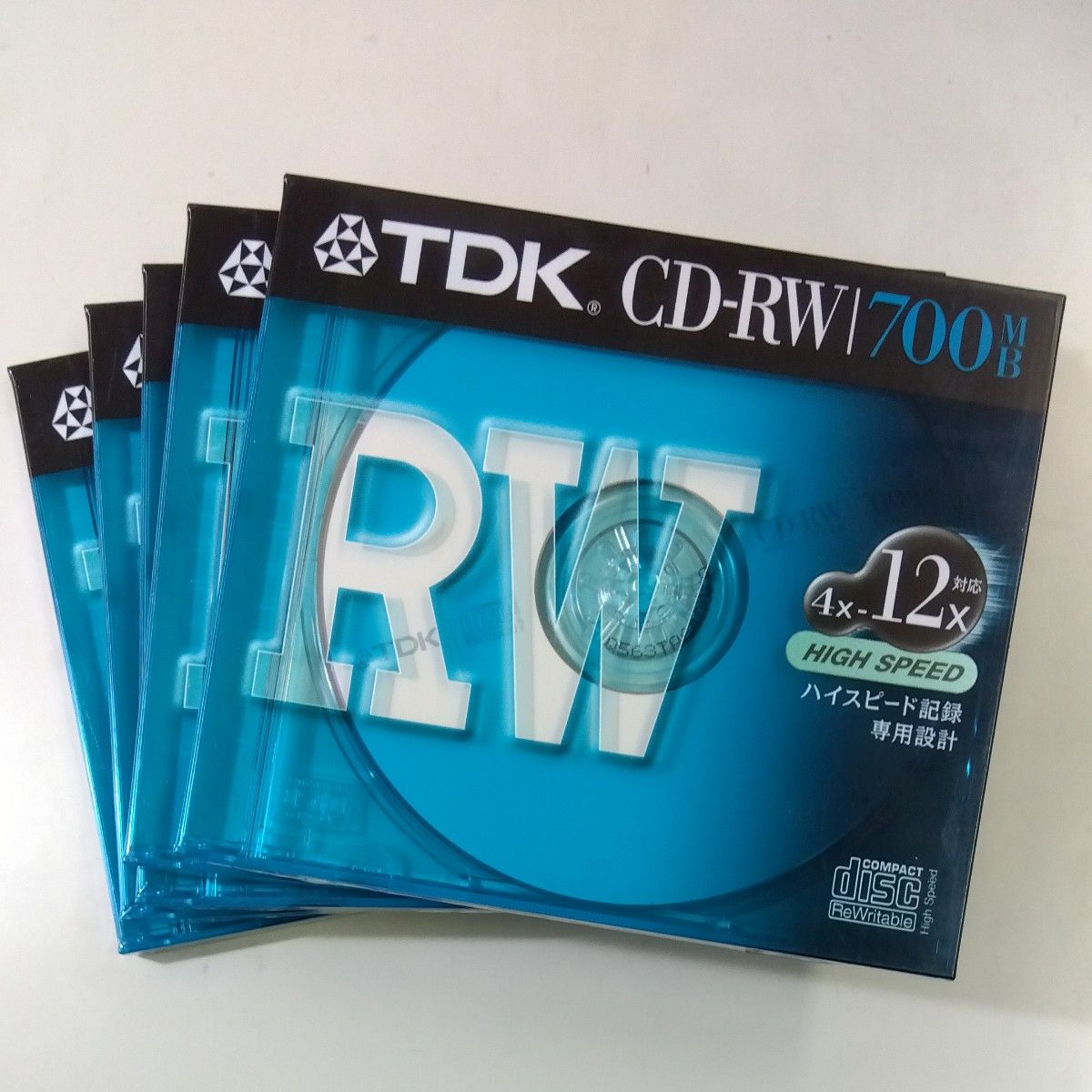 TDK ハイスピード 12倍速 データ用 CD-RW 700MB 5枚