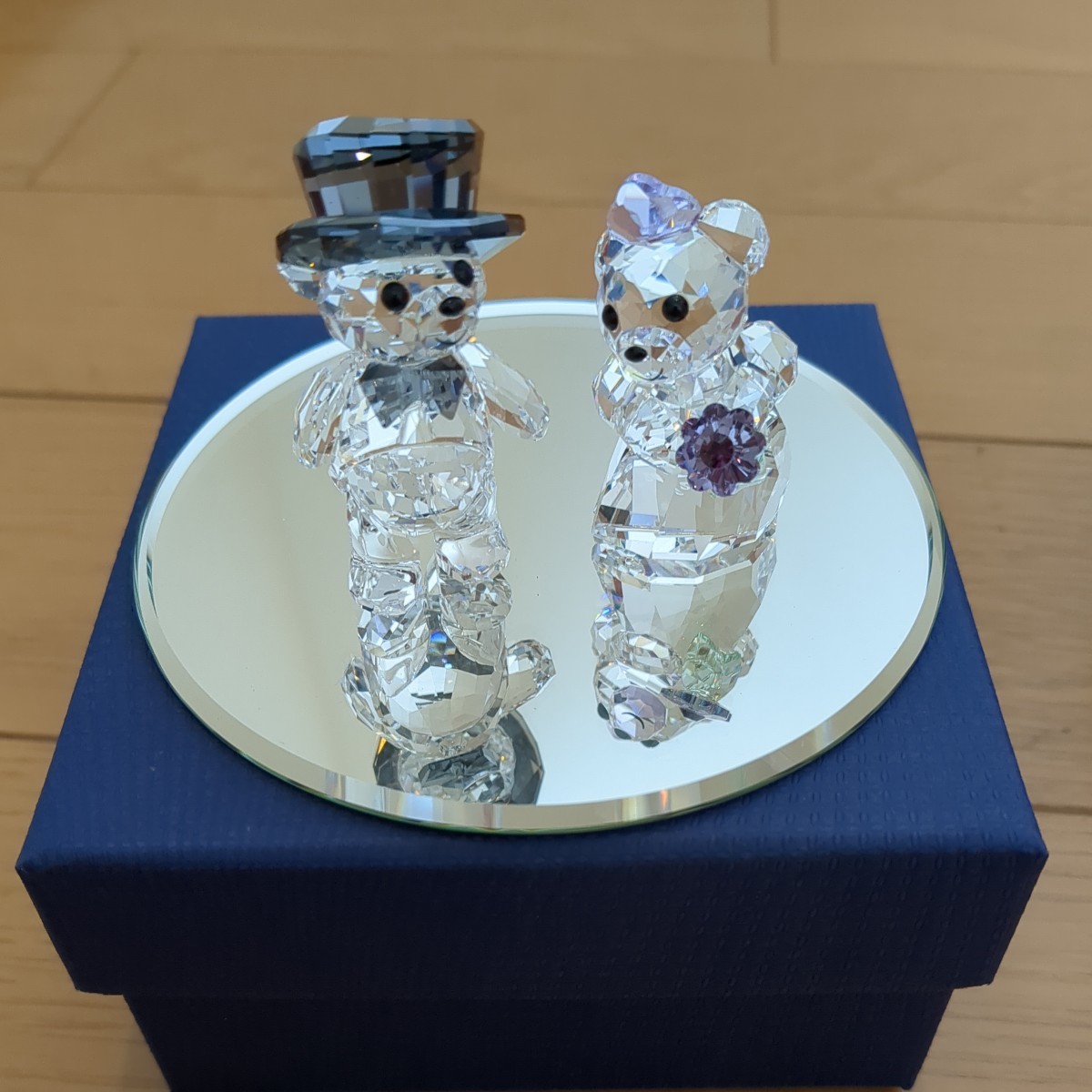 スワロフスキー　置物　ガラス　swarovski クマ　ウエディング　廃盤_画像3