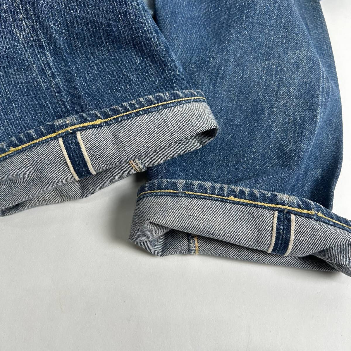 50's Levi's 501xx リーバイス デニム 革パッチ最終時期 両面赤タブ 均等V ビッグE センターセット ビンテージ vintage 50s W32ほど_画像8