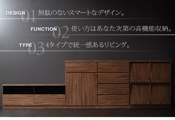 [nux/nks] simple modern living series 2 point set ( cabinet ×2)