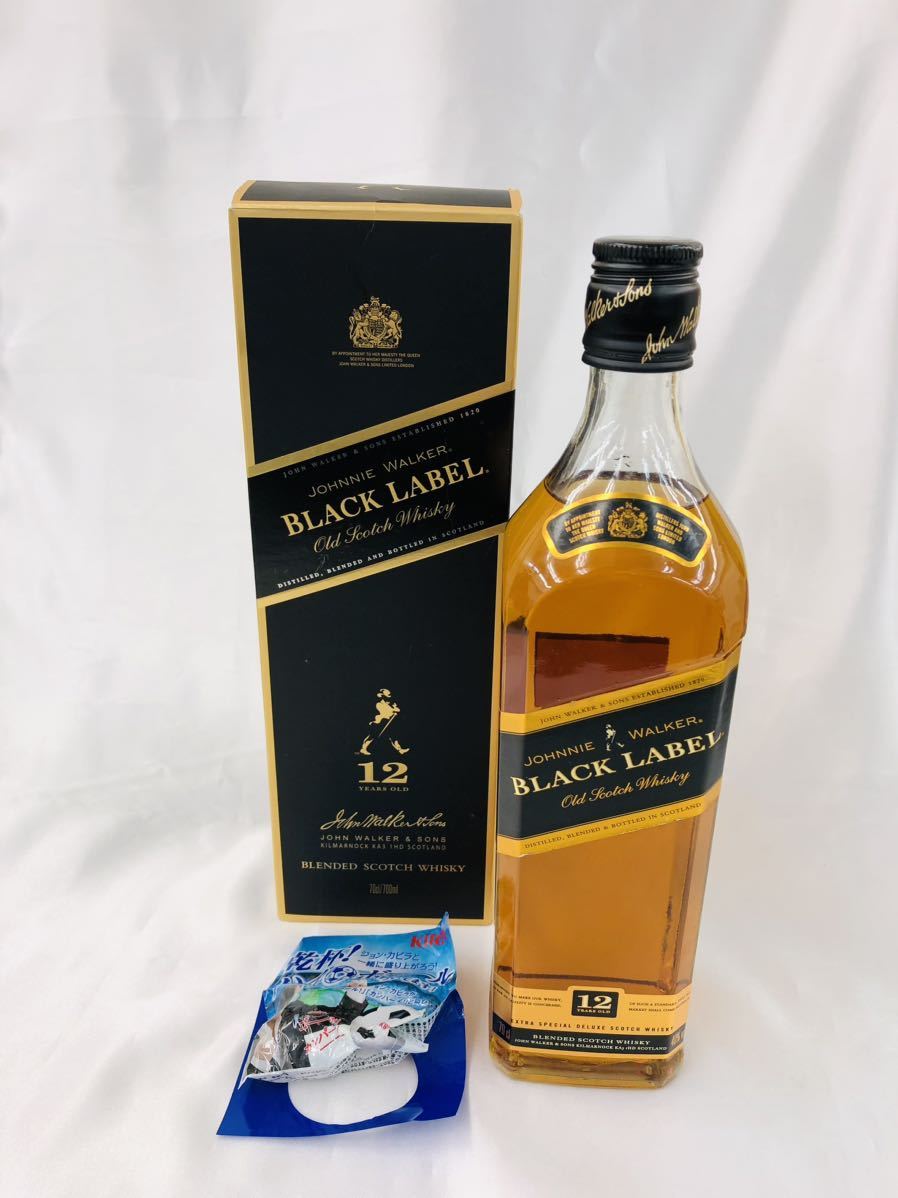 ジョニーウォーカー 12年 ブラックラベル Johnnie Walker Black Lavel 700ml 未開栓 箱付き M6_画像1