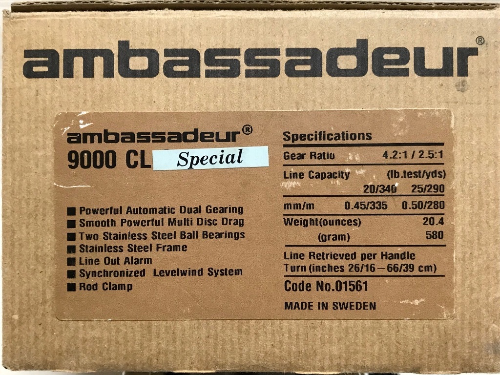 ☆④ ABU ambassadeur ９０００CL Special Automatic TWOSPEED クローム 超希少新品未使用品 石鯛・コブ鯛・鯉釣り・青魚などに☆_画像10