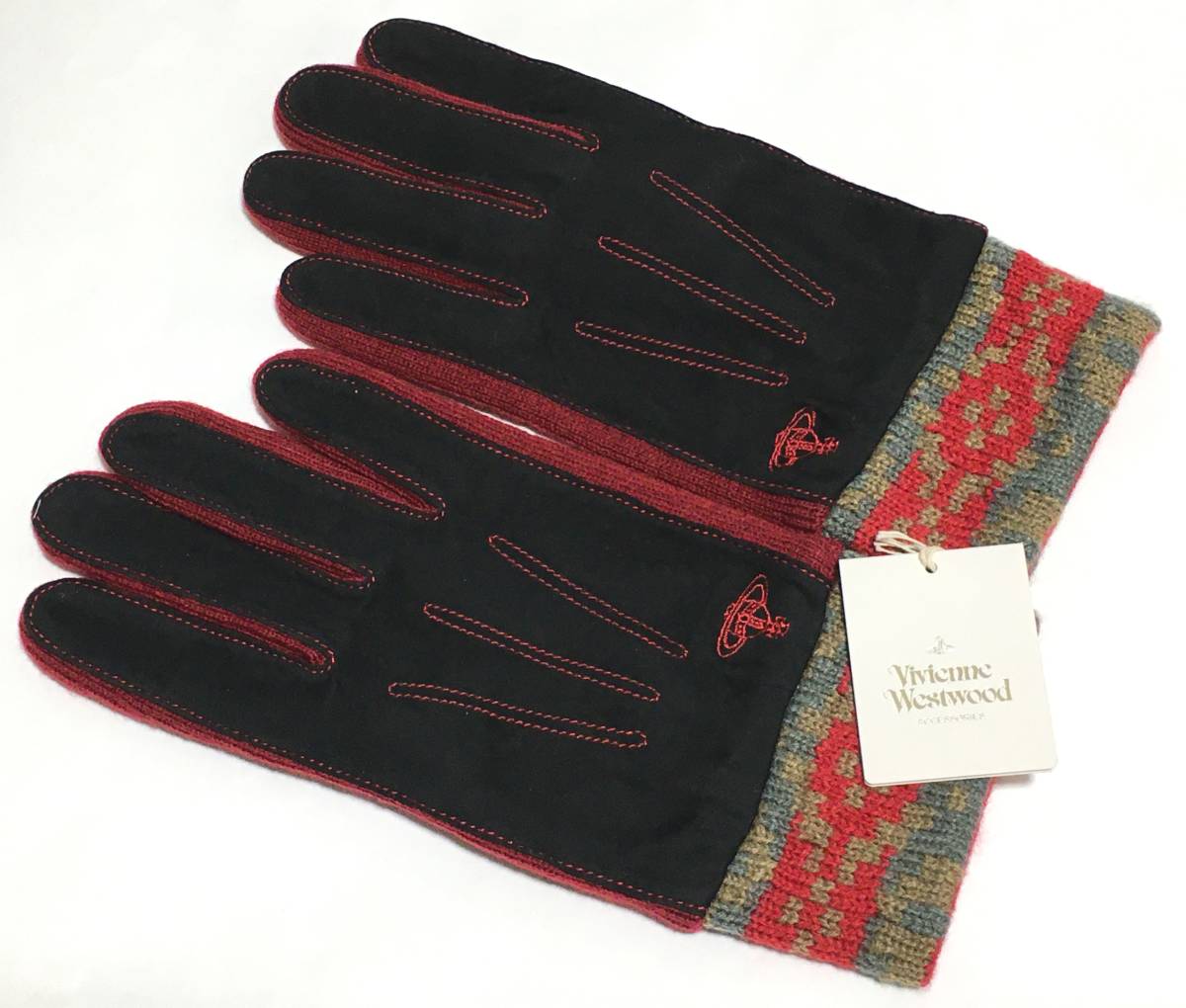 Vivienne Westwood　羊皮手袋 グローブ　24ｃｍ　ブラック　ヴィヴィアンウエストウッド_画像1