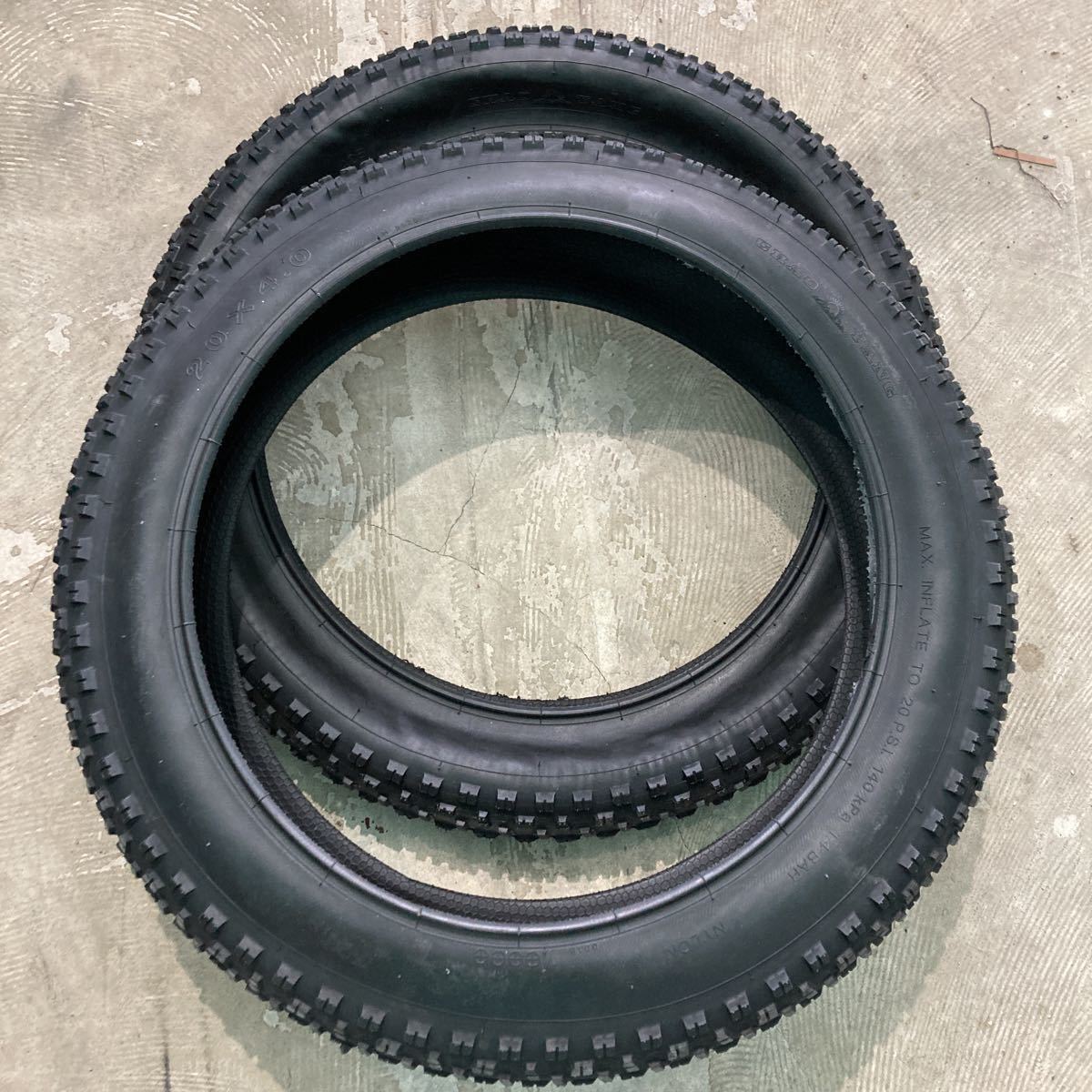 [ new goods * unused ]fato tire _20×4.0_ black ×2 pcs set _ # fatbike #eBike