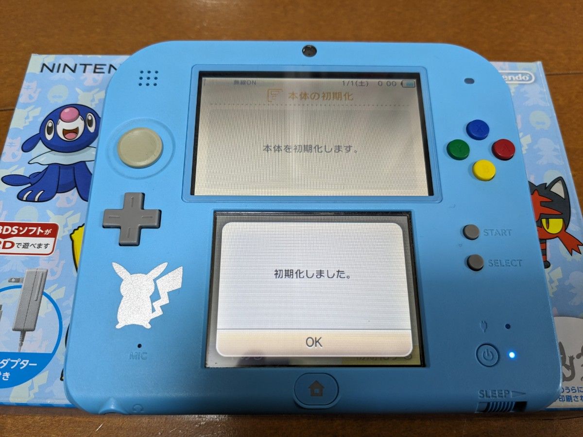 2DS 本体　ポケットモンスター サン ムーン　 ライトブルー 　Nintendo 任天堂