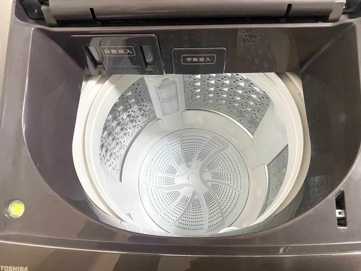 【美品】 動作保証 TOSHIBA 東芝 電気洗濯機 AW-12DP2 12.0kg 2022年製 ZABOON ブラウン ウルトラファインバブル_画像7
