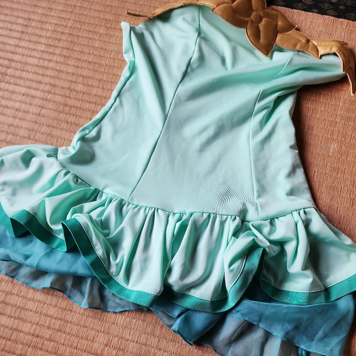 プリンセスコネクト プリコネR コッコロ 水着　一円スタートコスプレ衣裳　伸縮性があります　薄い緑と生地の薄い青に近いグリーン。_画像4