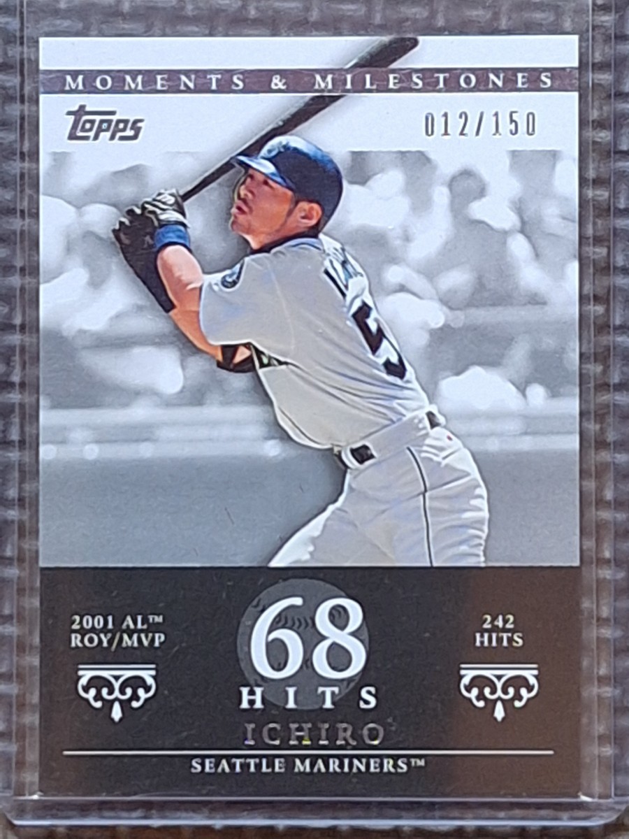 2007 Topps Moments & Milestones #6 ICHIRO SUZUKI 68 Hits 012/150 Seattle Mariners Orix Blue Wave_画像1