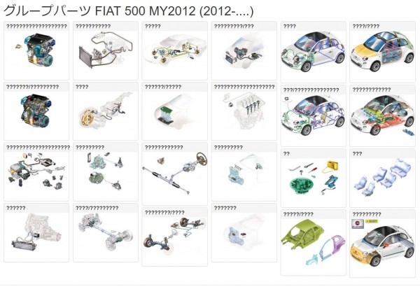  Fiat + other Manufacturers parts list EPC 500 126 PUNTO PANDA IDEA UNO MULTIPLA BRAVO STILO LINEA Multipla coupe Panda 141