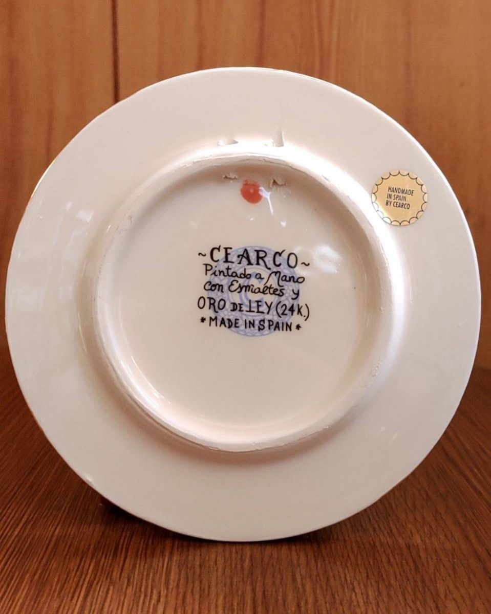 セアルコ セルビア(セビリア)焼き 大皿28.5cm 金彩24K スペイン製 CEARCO セアルコ スペイン製 セビリア焼 24K 金彩 飾り皿|Yahoo