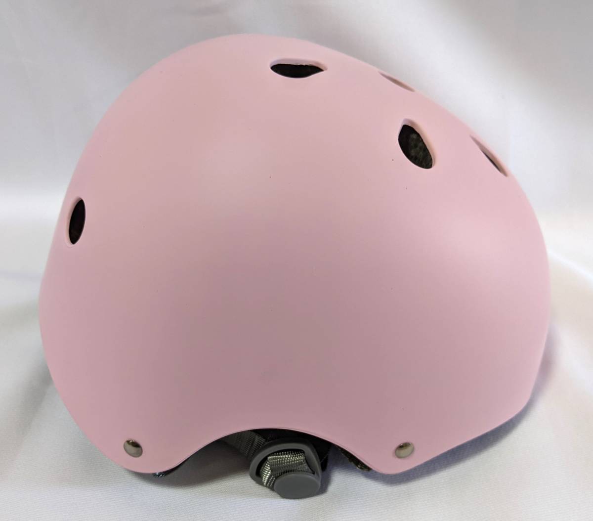 【1円出品】MOVEGU 子供用自転車ヘルメット Mサイズ 51～58cm ピンク A001 内側調整クッション前後(8mmサイズ)2枚付きの画像3