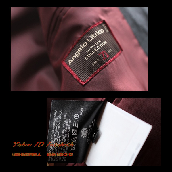 新品■48 angeloLitrico スーツ M～L ウエスト82㎝ 黒ラメ メンズ セットアップ シングル ブレザー 春夏秋 結婚式 パーティ フォーマル_画像7