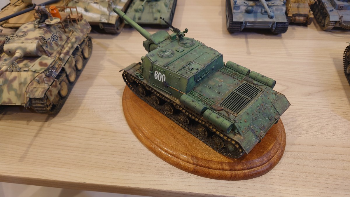 1/35 ISU-152 ソ連 重自走砲 対独反抗バルバロッサ作戦 完成品 ウェザリング済 タミヤ _画像6