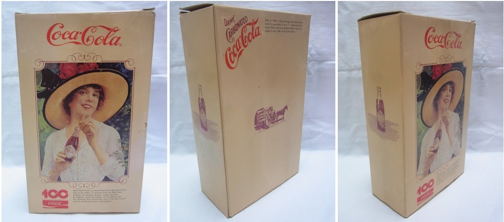 【A】未開栓★コカ・コーラ 100周年記念ボトル 300ml瓶 2本セット 箱付き Coca Cola レトロ ビンテージ 当時物 デッドストック 現状★60_画像8