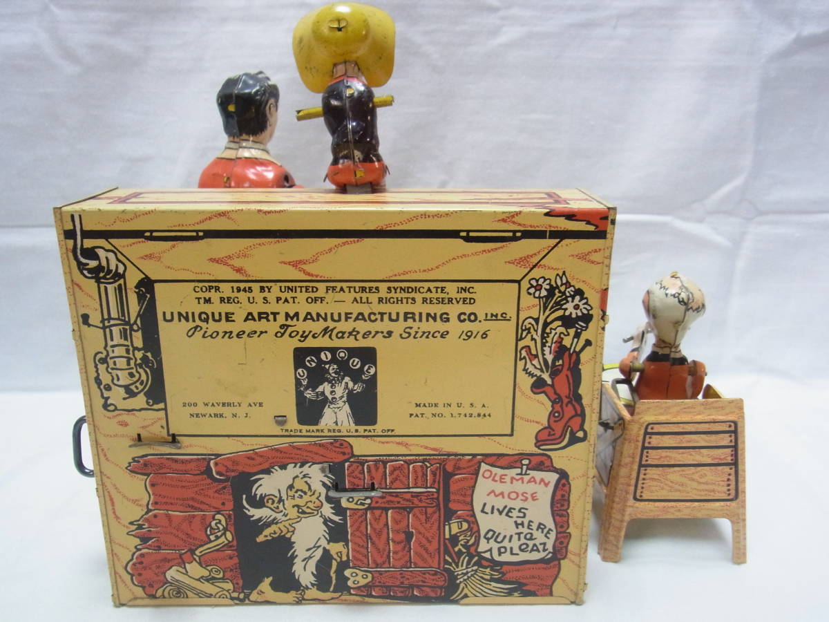 希少 1940's★LI'L ABNER AND HIS DOGPATCH BAND リルアブナー ブリキ ゼンマイ式 ジャンク MADE IN USA ビンテージ アンティーク★60_画像6