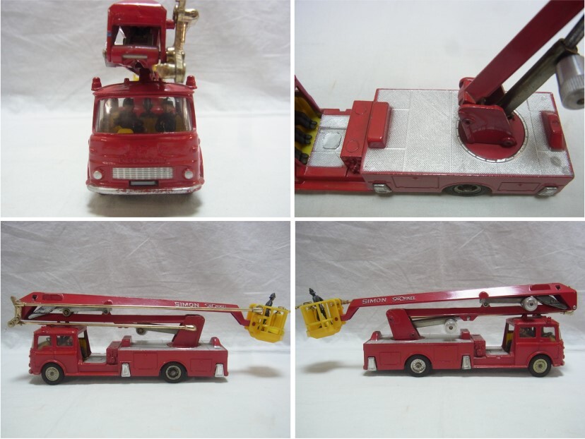 【A】★ミニカー CORGI MAJOR TOYS SIMON SNORKEL FIRE ENGINE コーギー 消防車 はしご車 ポンプ車 レトロ玩具 ビンテージ 現状★60_画像3