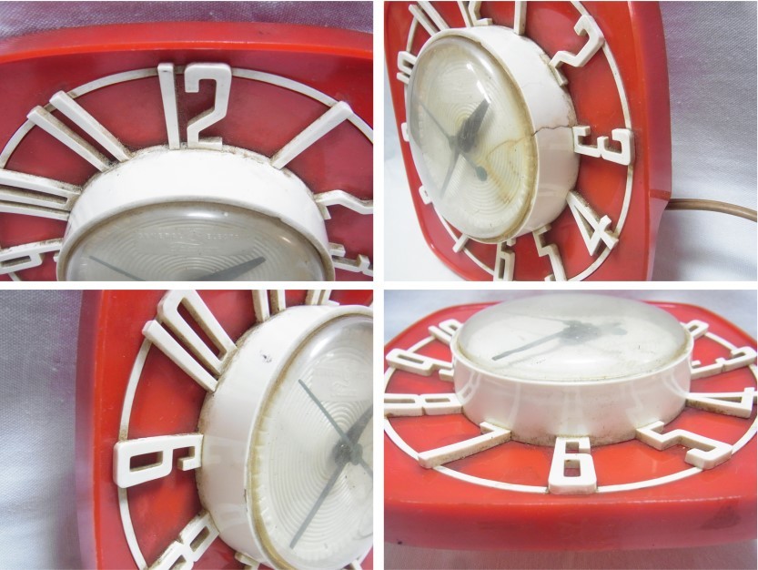 * american Vintage GE General Electric wall wall clock 1960\'s Junk retro Vintage antique antique present condition *60