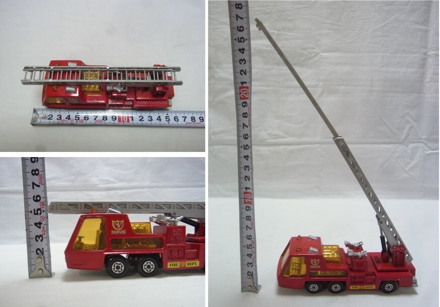 【A】★ミニカー MATCHBOX Super Kings K-9 Fire Tender PAT N'1238927 消防車 はしご車 レトロ玩具 ビンテージ アンティーク 現状★60_画像6