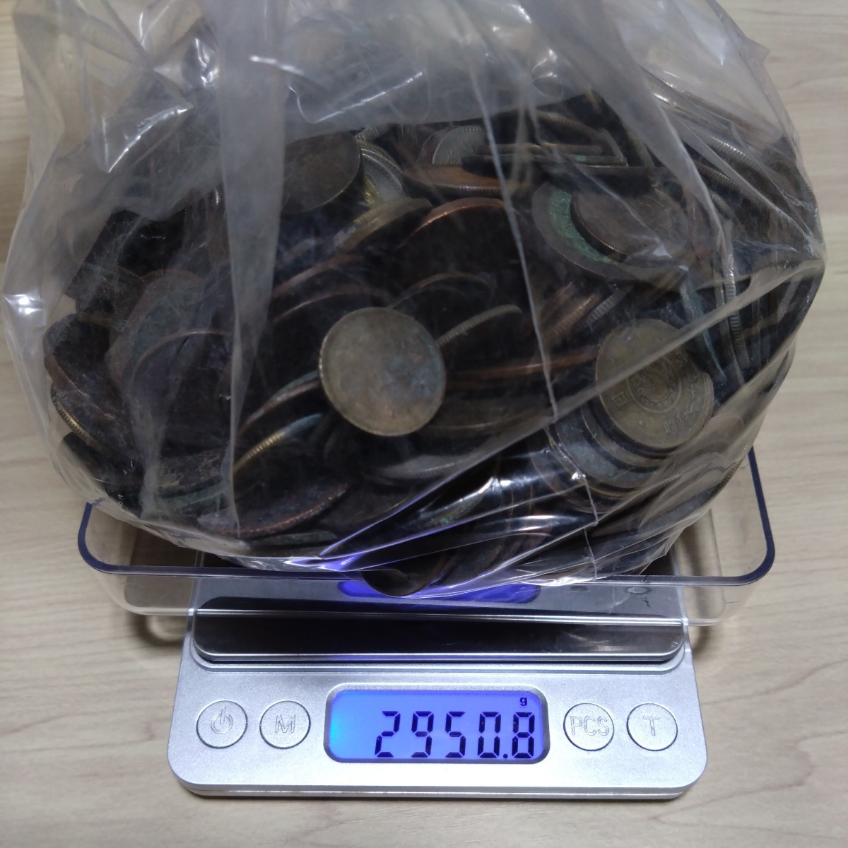 古銭 2,950グラム 海外 外国銭 2銭銅貨 硬貨 銅貨 コイン_画像10