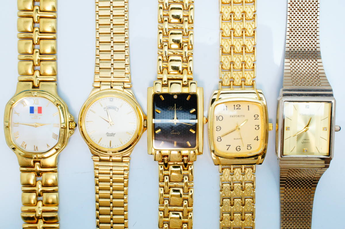 B3●美品含む 30点セット GOLD COLOR ゴールド金 メンズ腕時計 SEIKO/CITIZEN/ORIENT/ELGIN/Jeand' Eve 他 大量まとめ_画像8