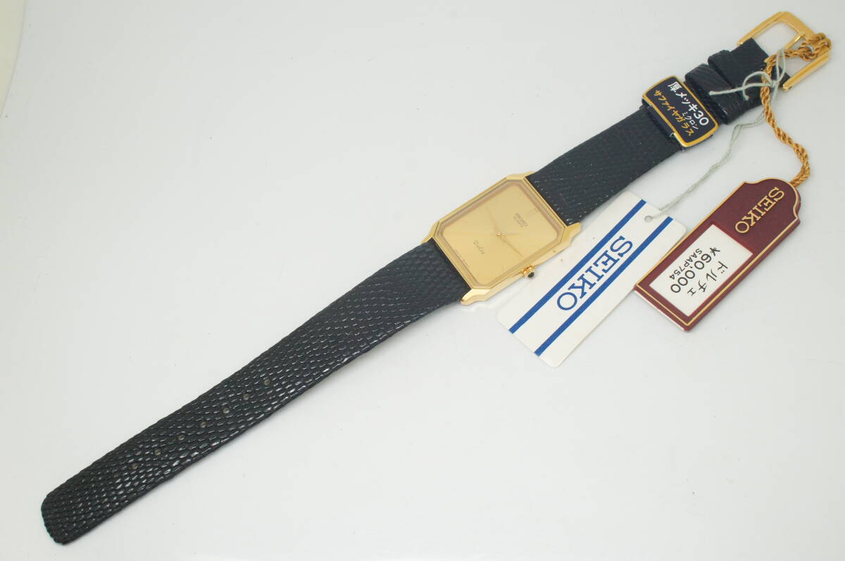 B117●作動良好 未使用デッドストック SEIKO セイコー DOLCE ドルチェ 7731-5210 金文字盤 耐磁 メンズ腕時計 ゴールド金 クォーツの画像5