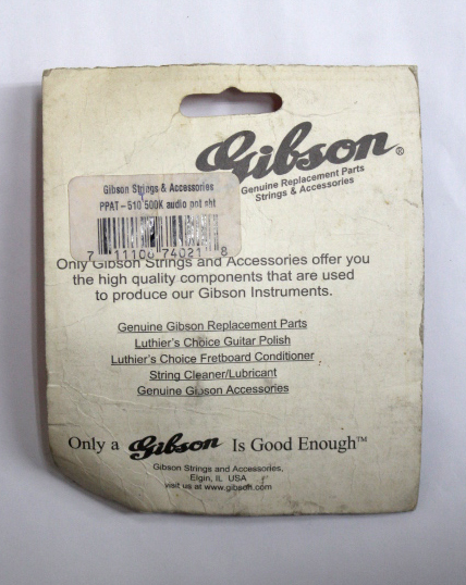 未開封 Gibson ギブソン / PPAT-510 500K コントロールポット ショートシャフト Gibson刻印あり 純正 ギターパーツ_画像2