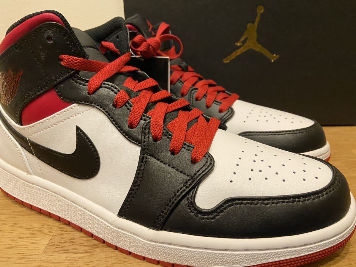 即決28cm NIKE AIR JORDAN1 MID Gym Redナイキ エアジョーダン1 ミッド ジムレッド US10 新品 DQ8426-106