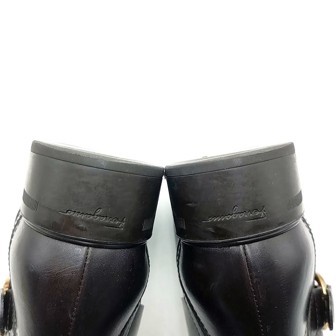 送料無料 サルヴァトーレフェラガモ ショートブーツ 靴 CA 1986 030 ガンチーニ 伊製 25.5cm相当 メンズの画像9