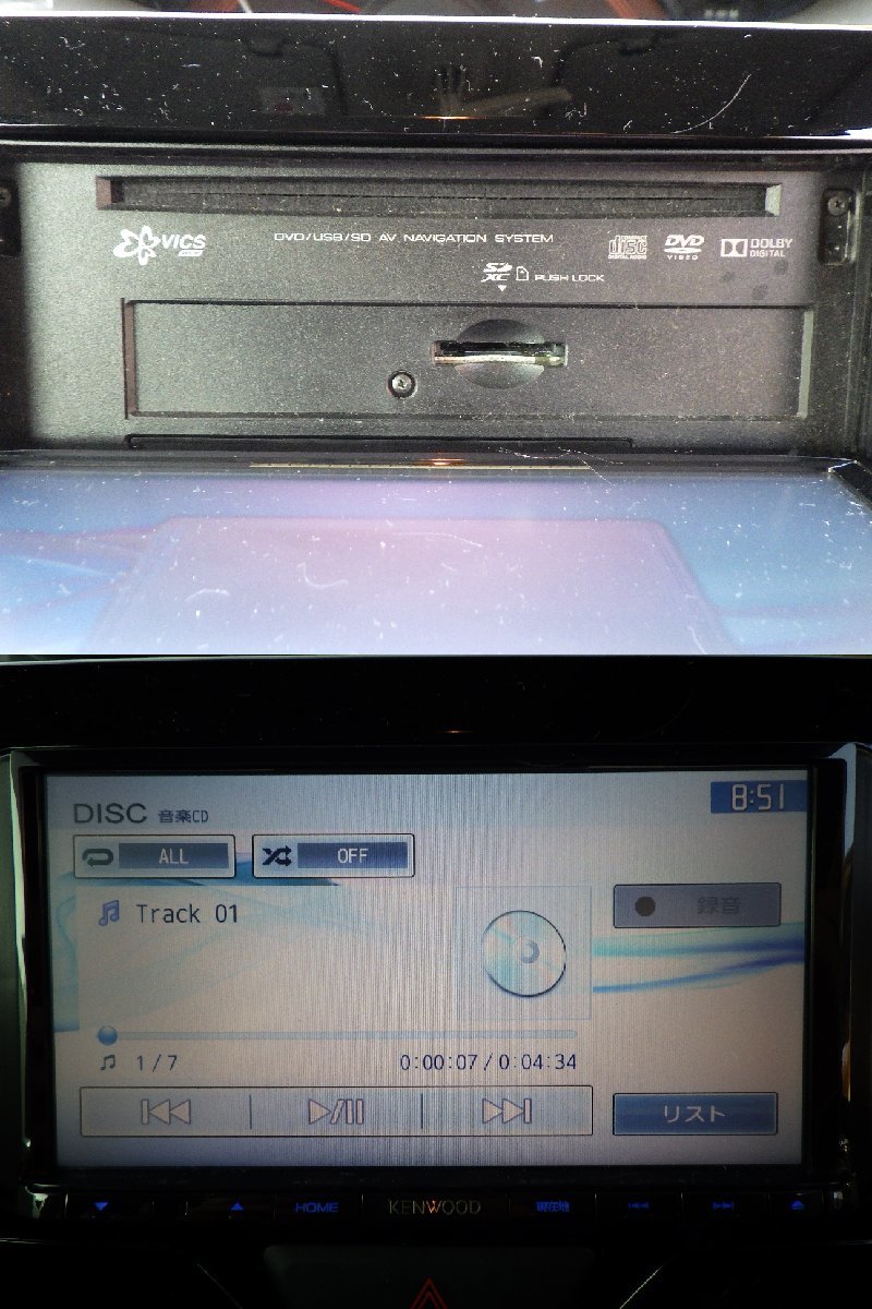 113 社外 SSDナビ KENWOOD MDV-D403 ワンセグ DVD CD FM AM Bluetooth 取説付 マイク付 地図データ2015年_画像9