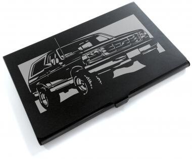 ブラックアルマイト「フォード(Ford) ブロンコ Bronco」切り絵デザインのカードケース[CC-109]_画像1