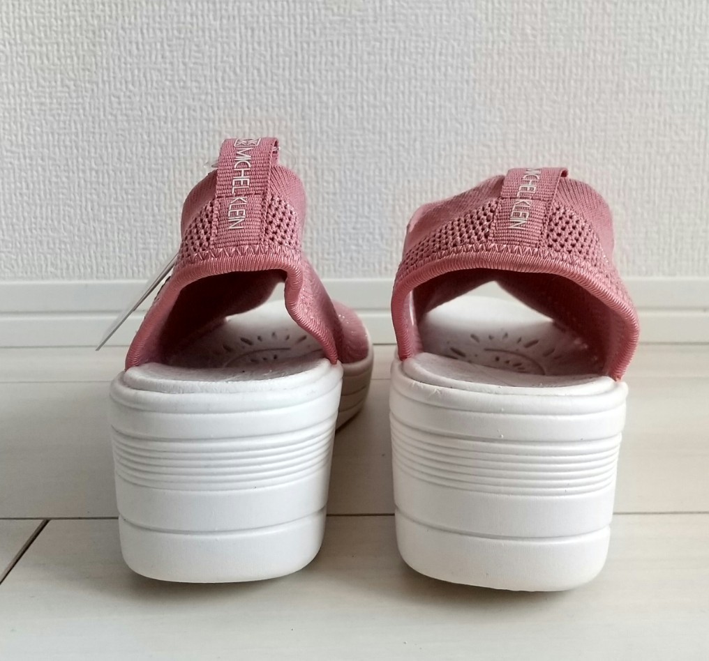 (676)MICHEL KLEIN розовый × белый сандалии (23.5cm)