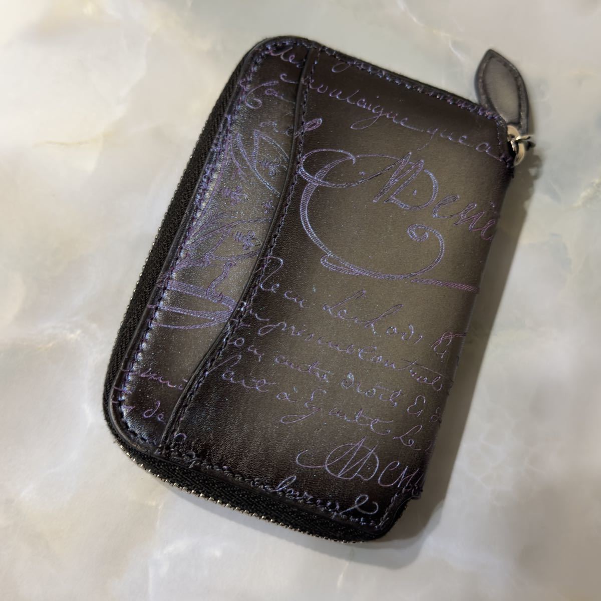  special order regular price 13.1 ten thousand jpy Berluti recent model KOTO amethyst pa tea nkali graph .-sklito leather key case black regular goods ultimate beautiful goods 