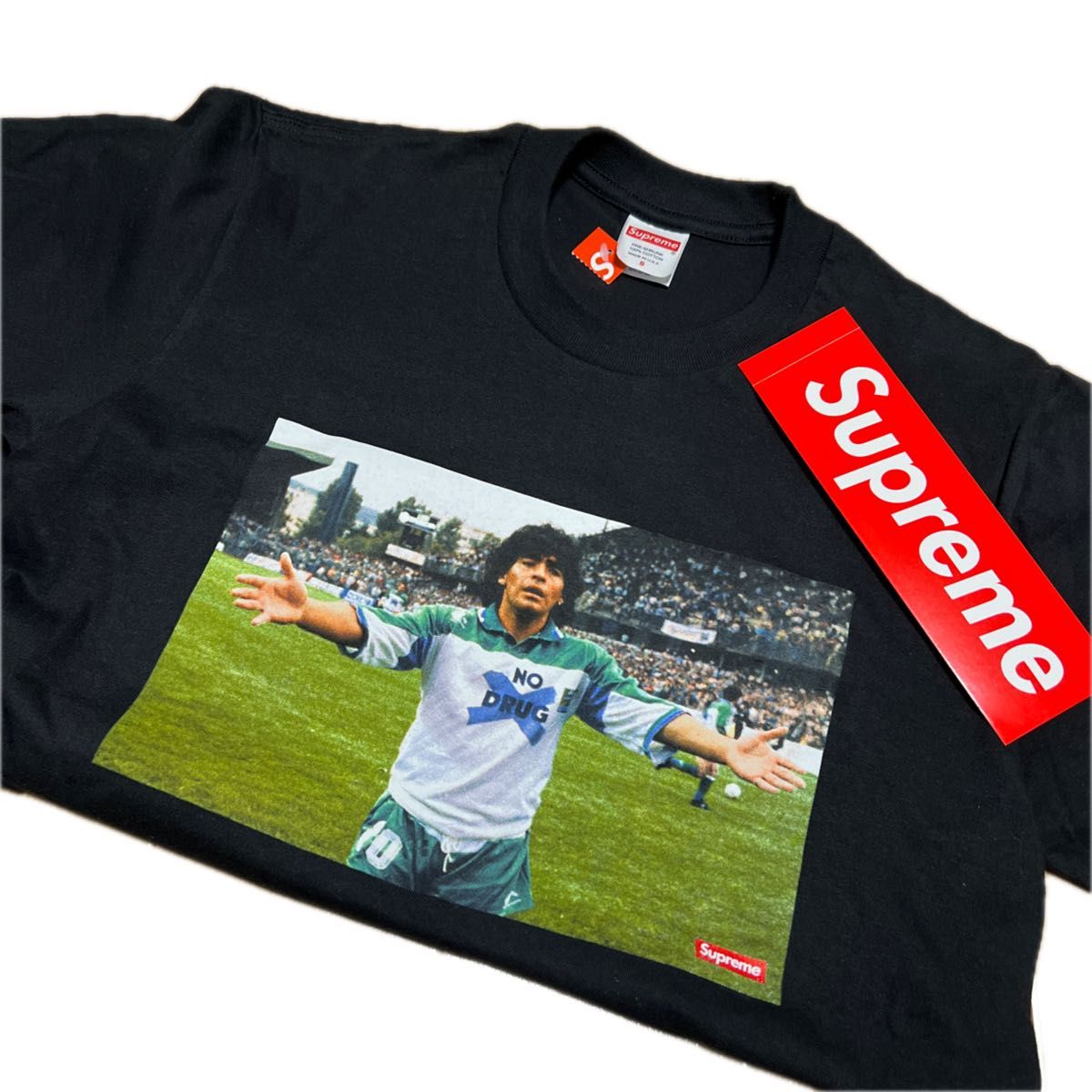 supreme 24ss マラドーナ Tシャツ BLACK size S ロゴステッカー supreme 24ss マラドーナ Tシャツ BLACK size S ロゴステッカー