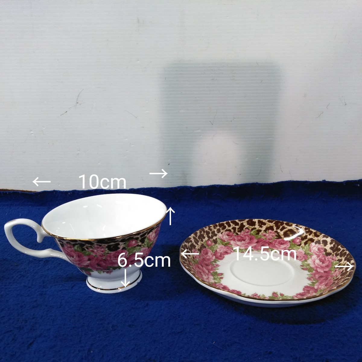g_t S122 マダムシンコ カップ ＆ ソーサー MADAMU 薔薇柄 洋食器の画像4