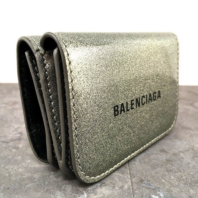 ☆送料無料☆ 極美品 BALENCIAGA コンパクトウォレット 593813 箱付き 459_画像3