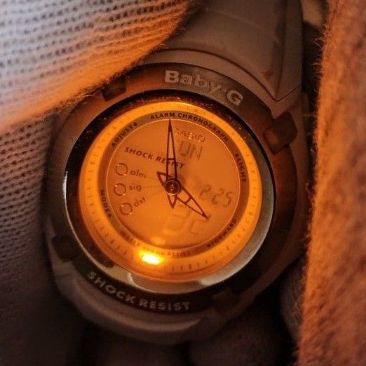 CASIO baby-G レディース　キッズ　腕時計 アナデジ　2006 BG-70LV ホワイトゴールド