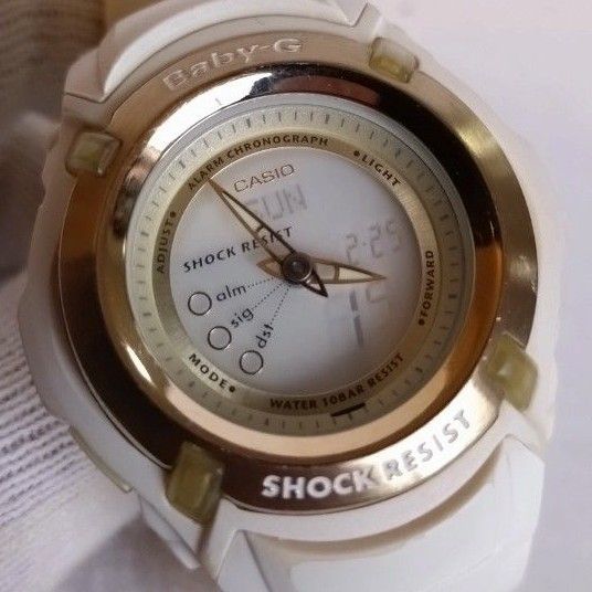 CASIO baby-G レディース　キッズ　腕時計 アナデジ　2006 BG-70LV ホワイトゴールド