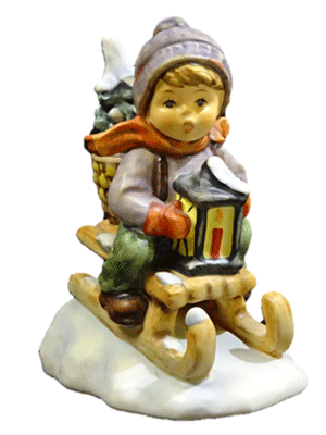 フンメル 陶器人形 フィギュリン Ride into Christmas(396) 11cm