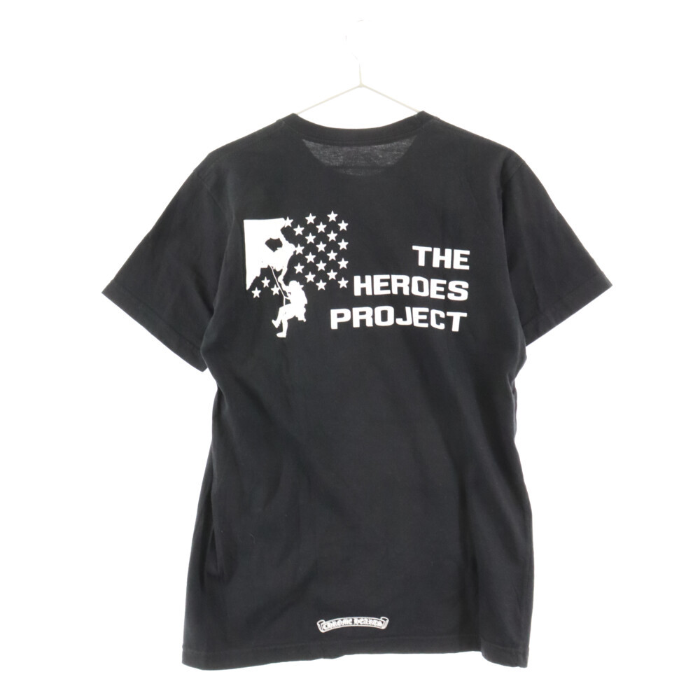 CHROME HEARTS クロムハーツ THE HEROES PROJECT バックロゴ プリント半袖Tシャツ ブラック