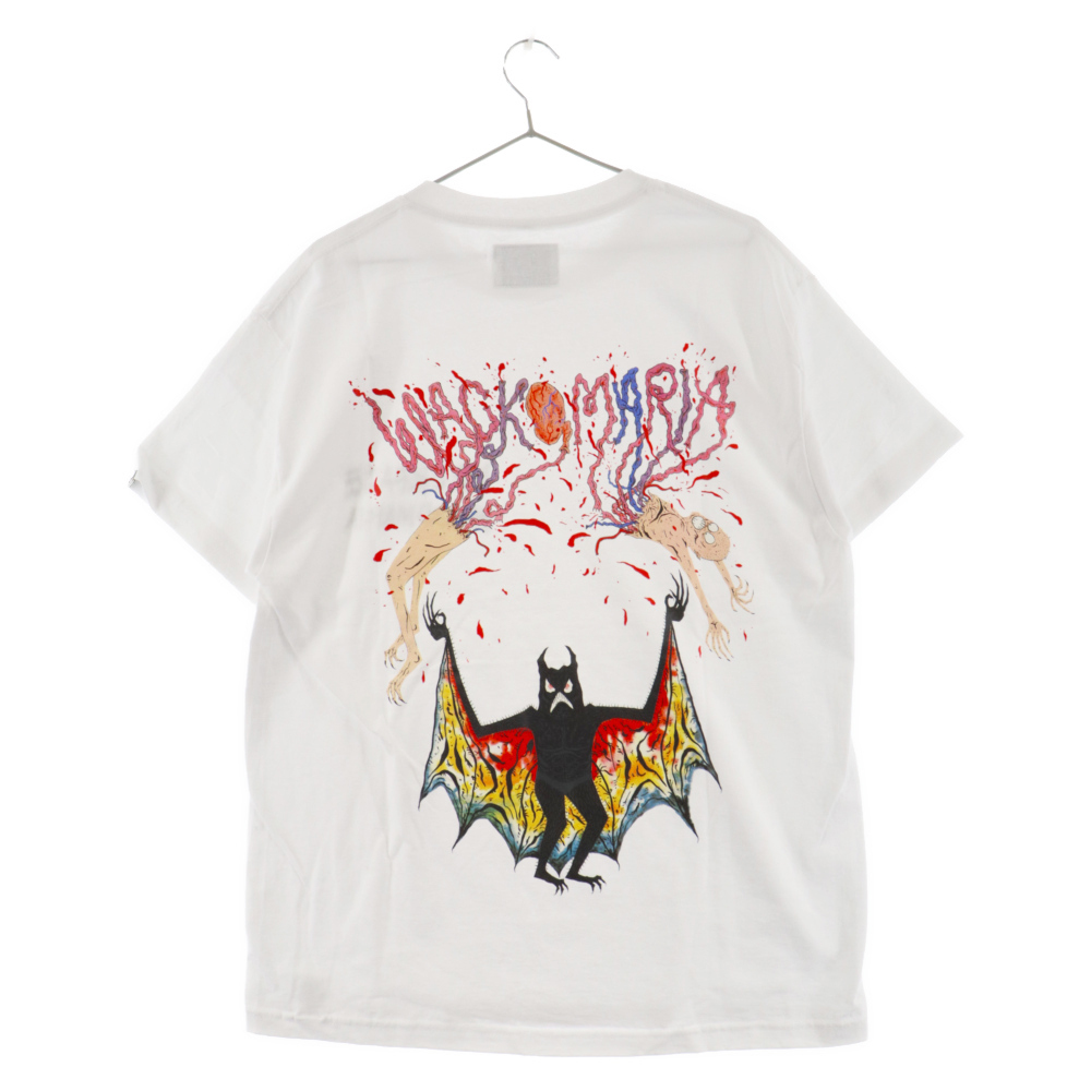 WACKO MARIA ワコマリア 24SS NECKFACE / T-SHIRT ネックフェイス バックプリント 半袖Tシャツ ホワイト NECKFACE-WM-TEE28