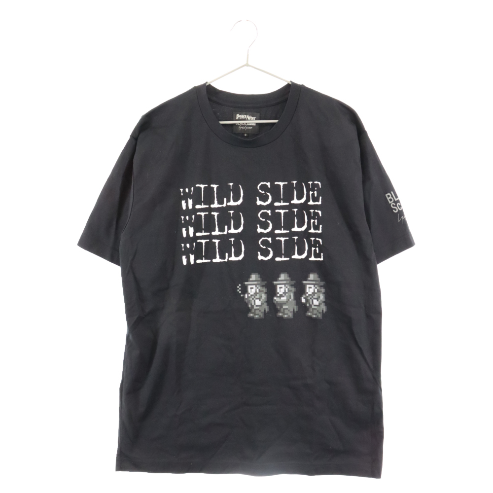 BLACK Scandal Yohji Yamamoto ブラックスキャンダルヨウジヤマモト×PEACE AND AFTER グラフィックプリントTシャツ ブラック_画像1