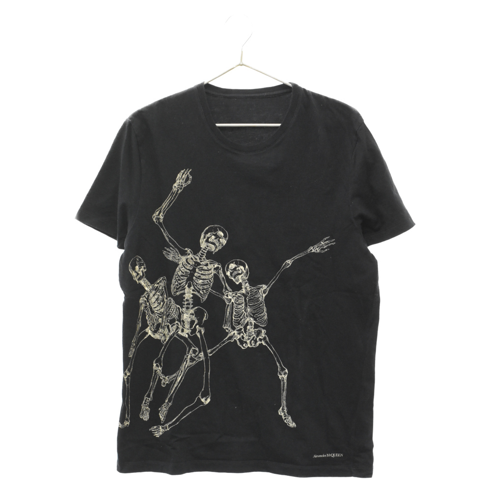 Alexander McQueen アレキサンダーマックイーン 18SS Skeleton Print T スケルトンプリント 半袖Tシャツ カットソー ブラック 550478 QMZ62