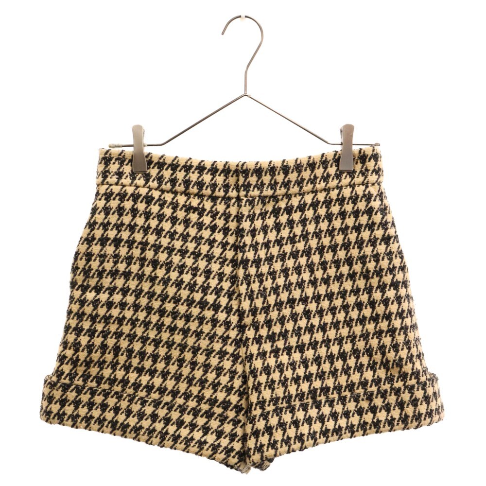 Christian Dior クリスチャンディオール Tweed Shorts ハンドトゥース ツイード ショートパンツ レディース ブラウン/ブラック 021P10A7722_画像1