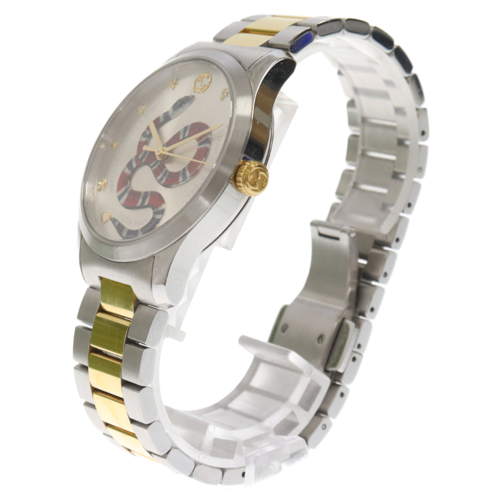 GUCCI グッチ G-タイムレス キングスネーク 腕時計 ウォッチ シルバー/ゴールド YA1264075_画像4