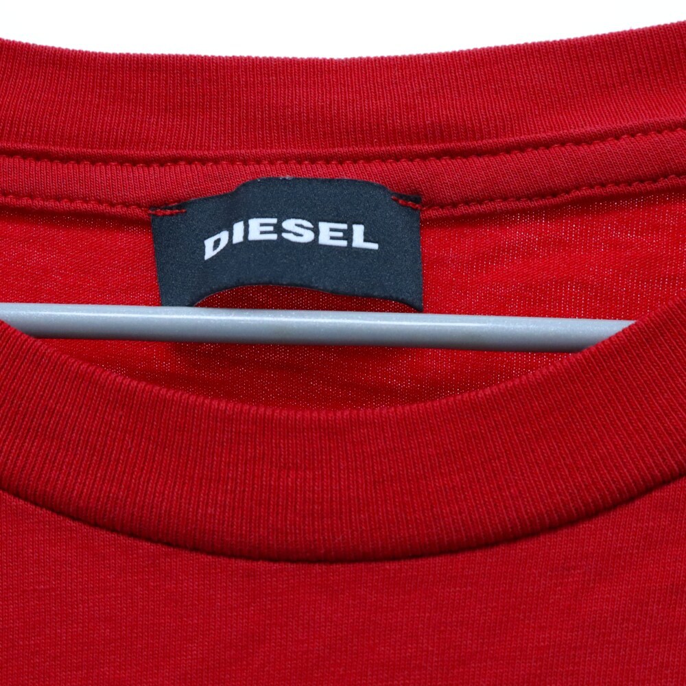 DIESEL ディーゼル T-DIEGOR-K46 フロントロゴプリント半袖Tシャツ レッド_画像4