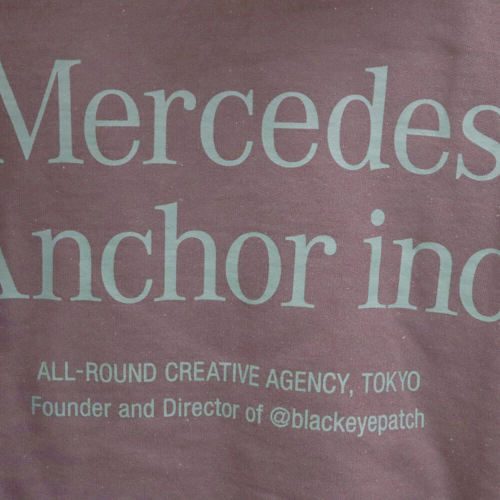 Mercedes Anchor Inc. メルセデスアンカーインク Hoodie Sweat ロゴプリント プルオーバーパーカー フーディースウェット ブラウン_画像3