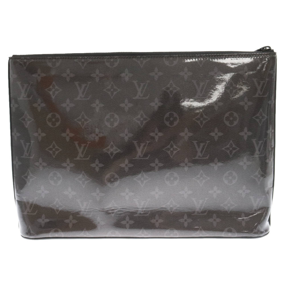 LOUIS VUITTON ルイヴィトン モノグラムエクリプス エナメル クラッチバッグ ポシェット コスモス ブラック M63373 PL2106_画像2