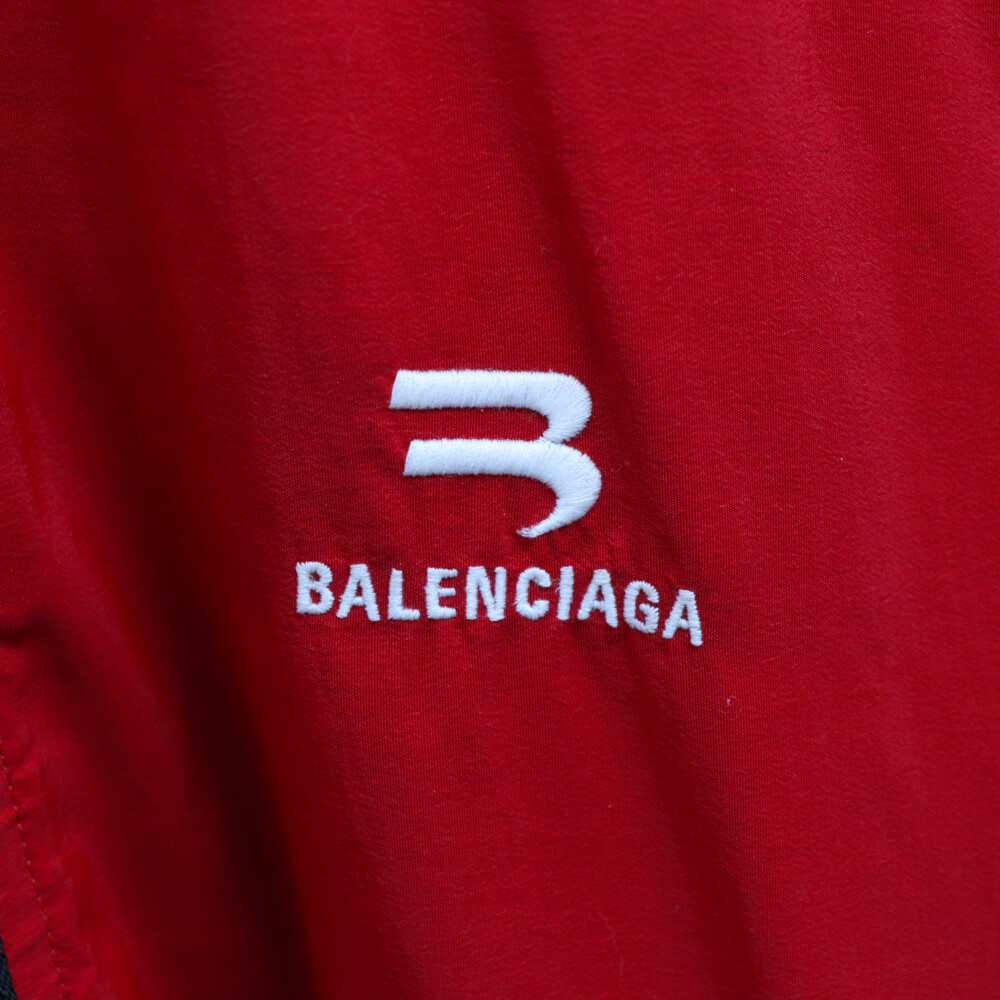 BALENCIAGA バレンシアガ 21SS Sporty B Tracksuit Jacket スポーティーBトラックジャケット ブラック/レッド 659031 TKO48_画像4