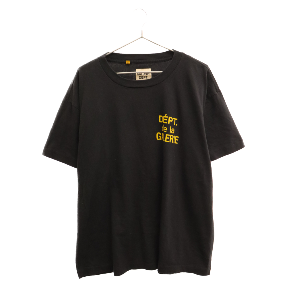 GALLERY DEPT. ギャラリーデプト DEPT de la GALERIE T-Shirt ロゴプリント半袖Tシャツ ブラック_画像2