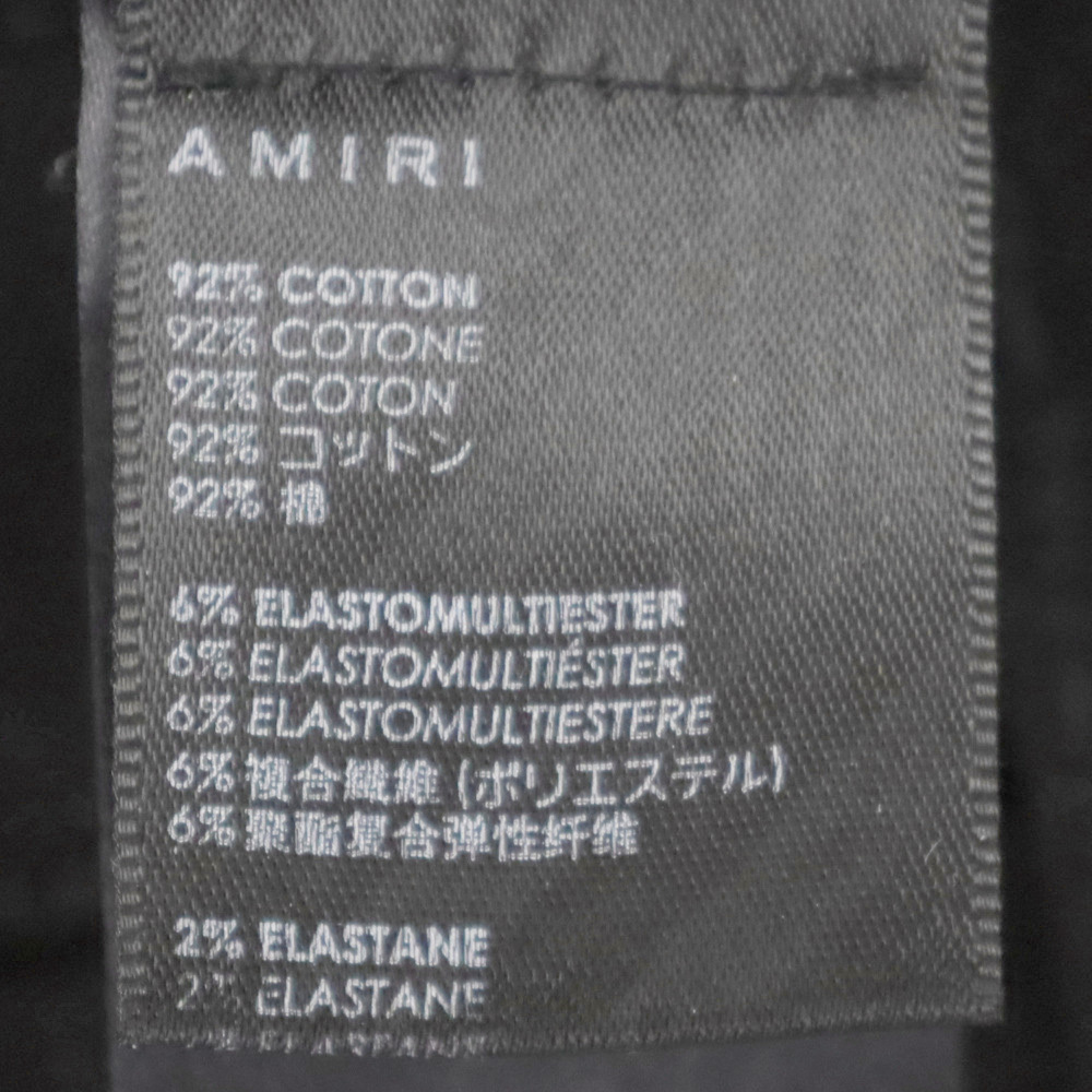 AMIRI アミリ 裾スナップボタンフレアロングパンツ ブラック_画像5